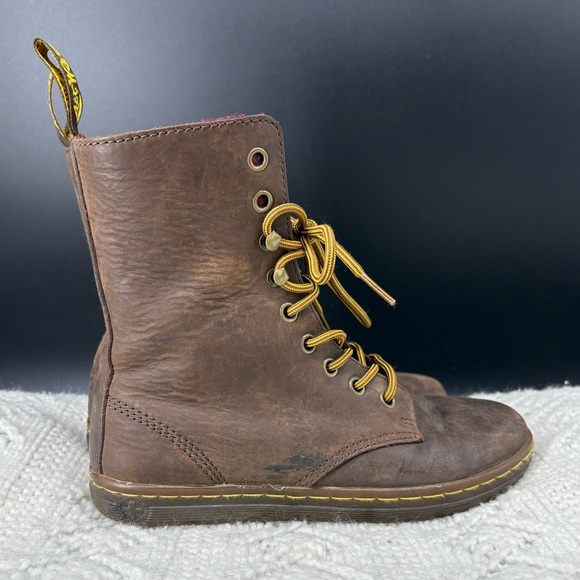 Dr. Martens Other - Dr. Martens Tehani Brown Leather Shoe Lace-up EU36 Flannel Foldover Sold Out